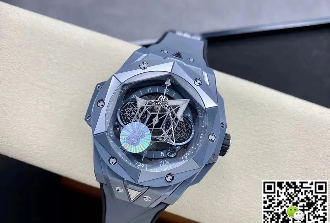Hublot Big Bang Sang Bleu II 418.FX.8007.RX.MXM21 BB Factory 1:1 Best Edition Replica Watch Gray Ceramic Case
